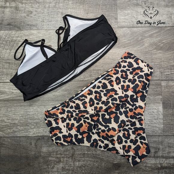 Jodimitty Cross Front Halter High Waist Bikini Size XXL - Picture 4 of 4